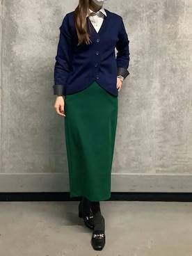 「アイテム（ビジネスシャツ）」を使った、SHIRTS PLAZA 天神地下街店さん（レディース・160cm）の秋コーディネート