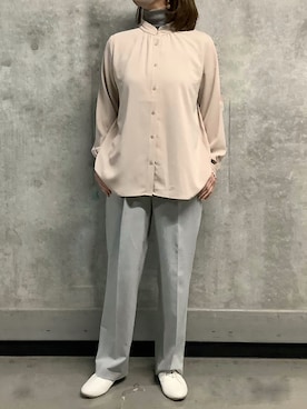 「タートルネック」｜「アイテム（シャツ/ブラウス）」を使った、SHIRTS PLAZA 天神地下街店さん（レディース・168cm）の冬コーディネート
