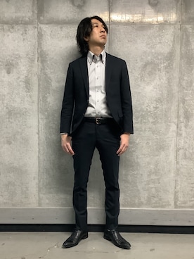 「TOKYO SHIRTS（トウキョウシャツ）のアイテム（ビジネスシャツ）」を使った、SHIRTS PLAZA 天神地下街店さん（メンズ・172cm）の春コーディネート