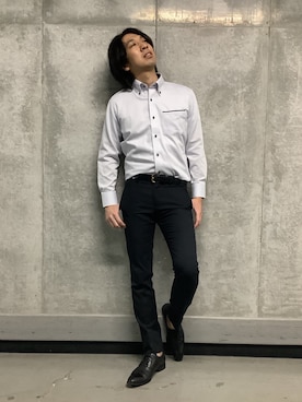 「TOKYO SHIRTS（トウキョウシャツ）のアイテム（ビジネスシャツ）」を使った、SHIRTS PLAZA 天神地下街店さん（メンズ・172cm）の春コーディネート