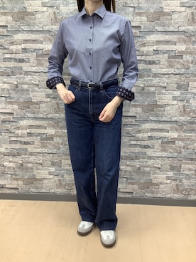 「アイテム（ビジネスシャツ）」を使った、BRICK HOUSE by Tokyo Shirts 高松ゆめタウン店さん（レディース・164cm）の秋コーディネート