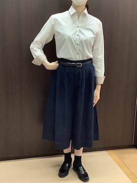 「キュロット」｜「アイテム（ブラウン系）」を使った、BRICK HOUSE by Tokyo Shirts 高松ゆめタウン店さん（レディース・158cm）の秋コーディネート