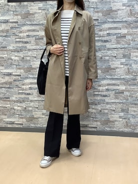 「BRICK HOUSE by TOKYO SHIRT」｜「アイテム（トレンチコート）」を使った、BRICK HOUSE by Tokyo Shirts 高松ゆめタウン店さん（レディース・164cm）の冬コーディネート