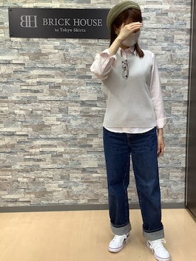 「ベレー帽推奨委員会」｜BRICK HOUSE by Tokyo Shirts 高松ゆめタウン店さん（レディース・158cm）の春コーディネート