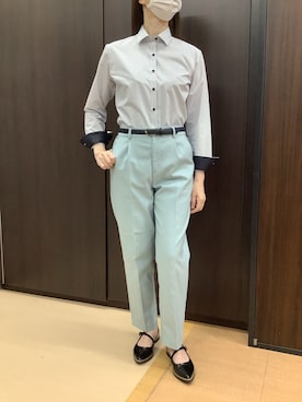 「アイテム（ビジネスシャツ）」を使った、BRICK HOUSE by Tokyo Shirts 高松ゆめタウン店さん（レディース・164cm）の秋コーディネート
