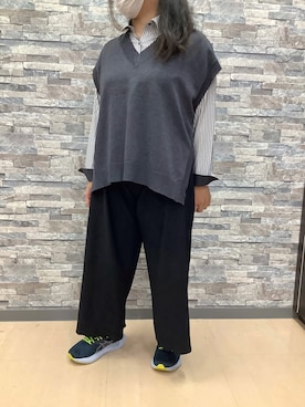 「アイテム（ビジネスシャツ）」を使った、BRICK HOUSE by Tokyo Shirts 高松ゆめタウン店さん（レディース・155cm）の秋コーディネート