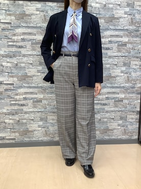 「ビジネススタイル」｜「アイテム（財布/小物）」を使った、BRICK HOUSE by Tokyo Shirts 高松ゆめタウン店さん（レディース・158cm）の冬コーディネート