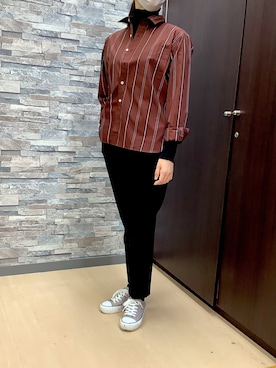 「タートルネック」｜「アイテム（ビジネスシャツ）」を使った、BRICK HOUSE by Tokyo Shirts 高松ゆめタウン店さん（レディース・158cm）の秋コーディネート