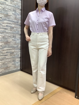 「アイテム（ビジネスシャツ）」を使った、BRICK HOUSE by Tokyo Shirts 高松ゆめタウン店さん（レディース・164cm）の夏コーディネート