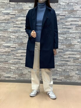 「BRICK HOUSE by TOKYO SHIRT」｜「アイテム（トレンチコート）」を使った、BRICK HOUSE by Tokyo Shirts 高松ゆめタウン店さん（レディース・164cm）の冬コーディネート