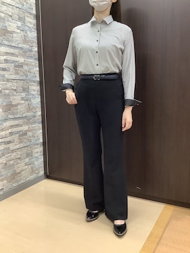 「アイテム（ビジネスシャツ）」を使った、BRICK HOUSE by Tokyo Shirts 高松ゆめタウン店さん（レディース・164cm）の秋コーディネート