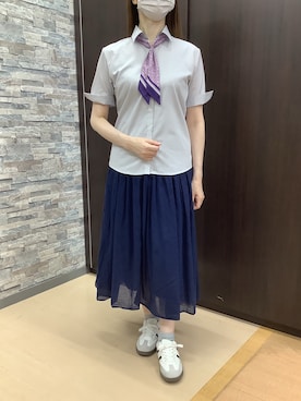 「アイテム（ビジネスシャツ）」を使った、BRICK HOUSE by Tokyo Shirts 高松ゆめタウン店さん（レディース・164cm）の夏コーディネート