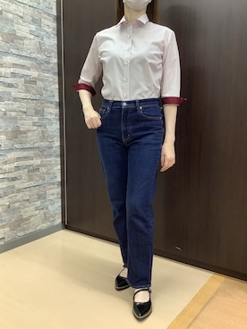 「アイテム（ビジネスシャツ）」を使った、BRICK HOUSE by Tokyo Shirts 高松ゆめタウン店さん（レディース・164cm）の夏コーディネート