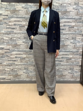 「紺ブレ」｜「アイテム（財布/小物）」を使った、BRICK HOUSE by Tokyo Shirts 高松ゆめタウン店さん（レディース・158cm）の冬コーディネート