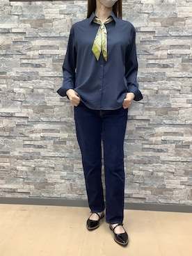 「アイテム（ビジネスシャツ）」を使った、BRICK HOUSE by Tokyo Shirts 高松ゆめタウン店さん（レディース・164cm）の秋コーディネート