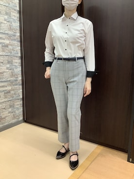 「アイテム（ビジネスシャツ）」を使った、BRICK HOUSE by Tokyo Shirts 高松ゆめタウン店さん（レディース・164cm）の秋コーディネート
