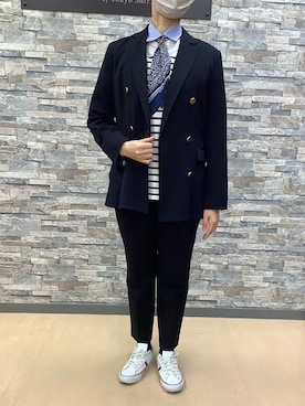 「紺ブレ」｜「アイテム（財布/小物）」を使った、BRICK HOUSE by Tokyo Shirts 高松ゆめタウン店さん（レディース・158cm）の冬コーディネート