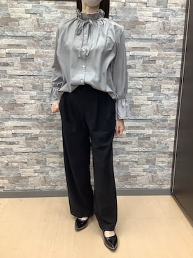 「アイテム（シャツ/ブラウス）」を使った、BRICK HOUSE by Tokyo Shirts 高松ゆめタウン店さん（レディース・164cm）の秋コーディネート