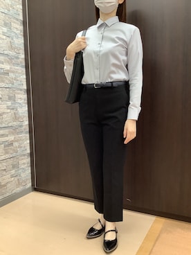 「ビジネスシャツ」｜BRICK HOUSE by Tokyo Shirts 高松ゆめタウン店さん（レディース・164cm）の春コーディネート