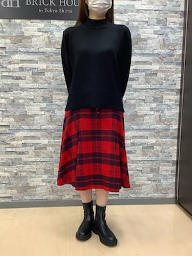 「Yohji Yamamoto（ヨウジヤマモト）のアイテム」を使った、BRICK HOUSE by Tokyo Shirts 高松ゆめタウン店さん（レディース・158cm）の秋コーディネート