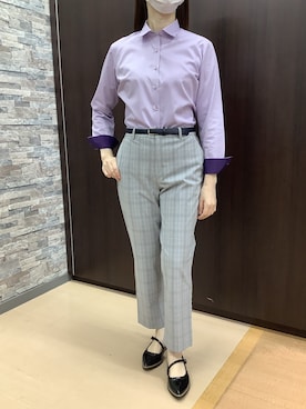「アイテム（ビジネスシャツ）」を使った、BRICK HOUSE by Tokyo Shirts 高松ゆめタウン店さん（レディース・164cm）の冬コーディネート