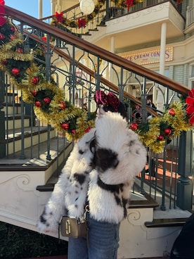 「アイテム（ムートンコート）」を使った、つなさん（レディース・160cm）の冬コーディネート