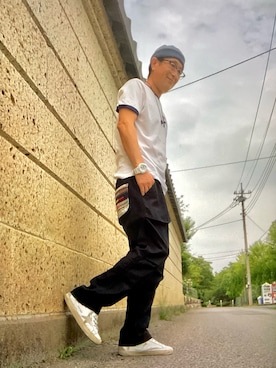 「MALAIKA（マライカ）のアイテム」を使った、@camper_tkさん（メンズ・174cm）の春コーディネート
