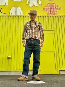 「CORISCO（コリスコ）のアイテム」を使った、@camper_tkさん（メンズ・174cm）の冬コーディネート