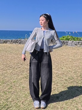 「CRANK（クランク）のアイテム」を使った、ハヌルさん（レディース・165cm）の冬コーディネート