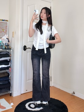 「ネクタイ」｜ハヌルさん（レディース・165cm）の春コーディネート