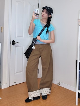 「ByUR（バイユア）のアイテム」を使った、ハヌルさん（レディース・165cm）の夏コーディネート