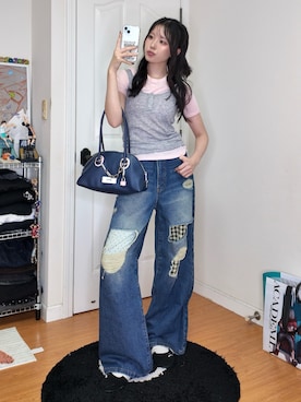 「GRAIN（グレイン）のアイテム」を使った、ハヌルさん（レディース・165cm）の春コーディネート