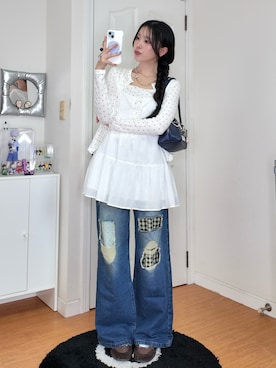 「アイテム（ベースメイク）」を使った、ハヌルさん（レディース・165cm）の春コーディネート