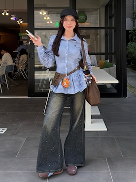 「GRL（グレイル）のアイテム（バッグ）」を使った、ハヌルさん（レディース・165cm）の春コーディネート