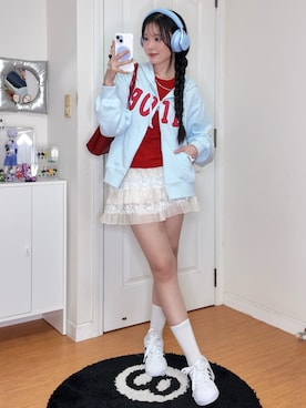 「common gull products.（コモンガルプロダクツ）のアイテム」を使った、ハヌルさん（レディース・165cm）の春コーディネート