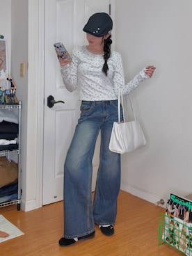 「STANDOIL（スタンドオイル）のアイテム」を使った、ハヌルさん（レディース・165cm）の秋コーディネート