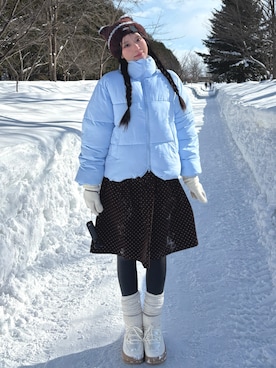 「GRL（グレイル）のアイテム」を使った、ハヌルさん（レディース・165cm）の冬コーディネート