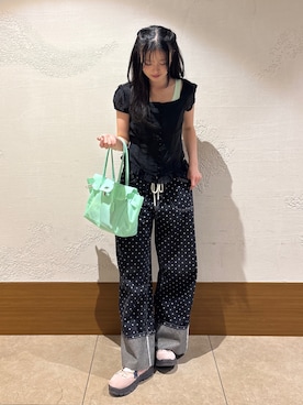 「rom&nd（ロムアンド）のアイテム」を使った、ハヌルさん（レディース・165cm）の夏コーディネート