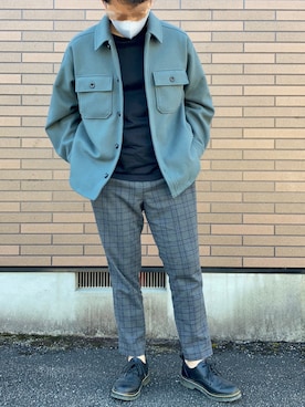 「チェック柄に恋してる」｜「アイテム（ブルゾン）」を使った、ＴＯＲＯＲＯさん（メンズ・173cm）の秋コーディネート