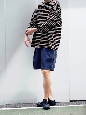 「Steven Alan（スティーブンアラン）のアイテム（シューズ）」を使った、shinjukuwagouuさん（メンズ・185cm）の夏コーディネート