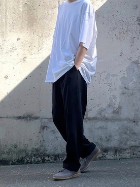 「417 EDIFICE（フォーワンセブンエディフィス）のアイテム（シューズ）」を使った、shinjukuwagouuさん（メンズ・185cm）の夏コーディネート