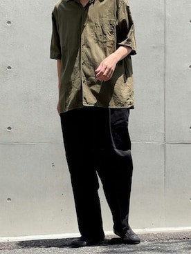 「Steven Alan（スティーブンアラン）のアイテム（シューズ）」を使った、shinjukuwagouuさん（メンズ・185cm）の夏コーディネート