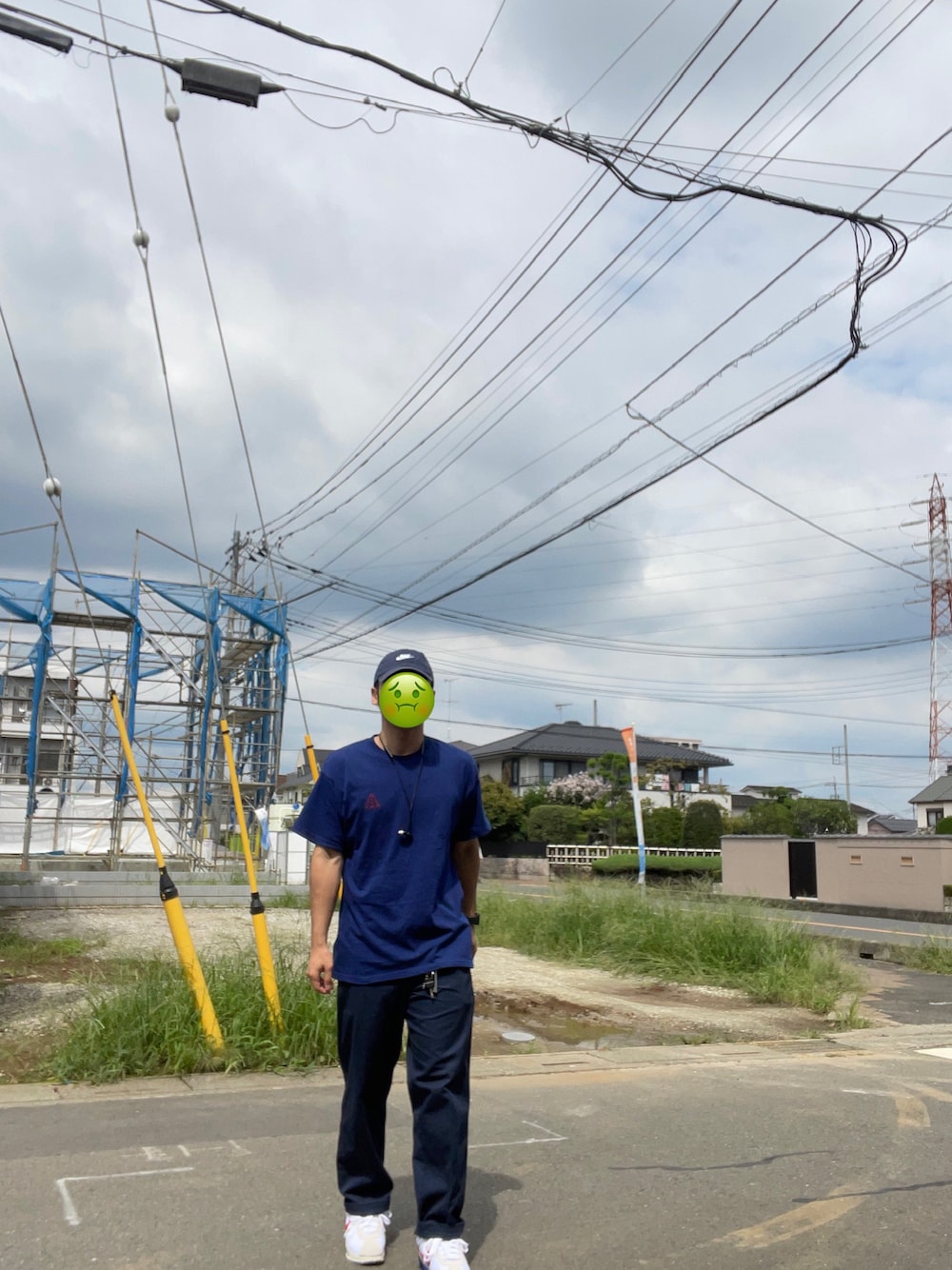 「本日のコーデ、休日スタイル、NIKE、コルテッツ、sacai、sacai×nike、NIKEACG、カジュアル、本日のワイ」｜「RED KAPのRED KAP/INDUSTRIAL PANT (UN)（チノパンツ、ブルー系）」を使った、TK男さん（メンズ・170cm）の秋コーディネートの1枚目の写真