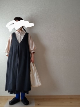 「マキシスカート」｜「アイテム（スリッポン）」を使った、うるま　ひいろさん（レディース・152cm）の秋コーディネート