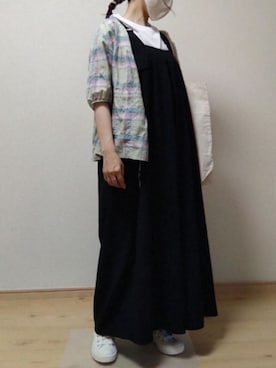 「オールスター」｜「アイテム（オールインワン・サロペット）」を使った、うるま　ひいろさん（レディース・152cm）の夏コーディネート