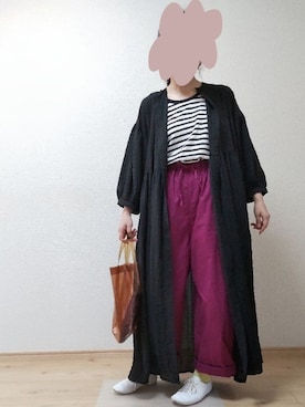 「ニコアンド」｜「アイテム（ワンピース）」を使った、うるま　ひいろさん（レディース・152cm）の秋コーディネート