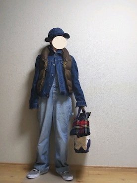 「Gジャン」｜「アイテム（オールインワン・サロペット）」を使った、うるま　ひいろさん（レディース・152cm）の秋コーディネート