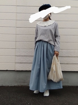 「ネルシャツ」｜「アイテム（財布/小物）」を使った、うるま　ひいろさん（レディース・152cm）の秋コーディネート