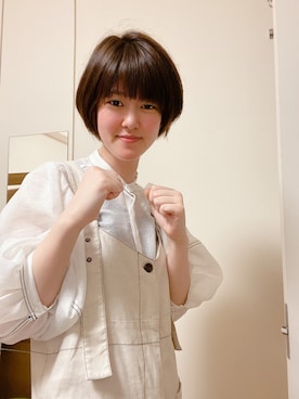 「cepo（セポ）のアイテム（オールインワン・サロペット）」を使った、みやシーさん（レディース・165cm）の夏コーディネート