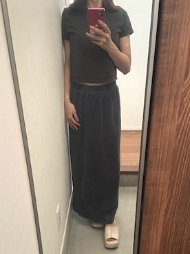 「AZUL by moussy（アズールバイマウジー）のアイテム（スカート）」を使った、miho678さん（レディース・153cm）の秋コーディネート